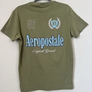 NWOT AEROPOSTALE SHORT SLEEVE TEE SHIRT MEN'S Small NY CREST GRAPHIC‎ GREEN